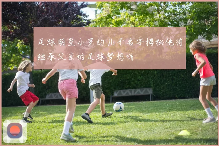 足球明星小罗的儿子名字揭秘他将继承父亲的足球梦想吗